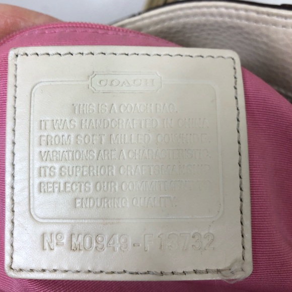 Coach Ivory Pebbled Pleated Leather Shopper Tote - Picture 10 of 11